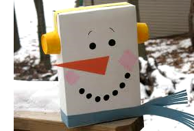 cereal box snowman craft for kids